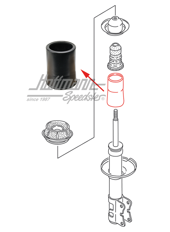 Tappo di copertura, ammortizzatore, anteriore, Golf 1/2 | 357 412 135 | 140-3800