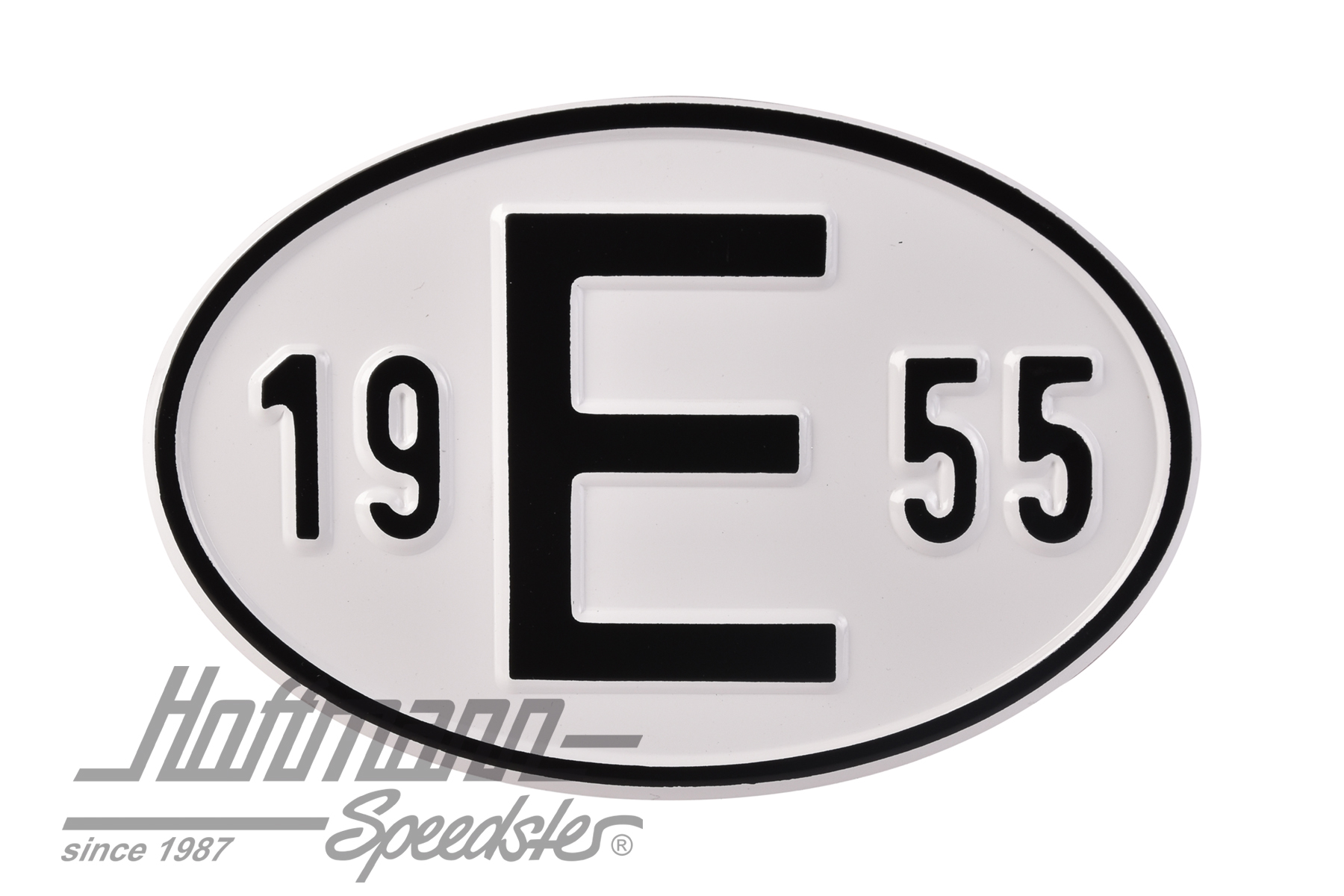 Targa sigla internazionale "E" ( Spagna), "1955", alluminio |  | 020-2403-55