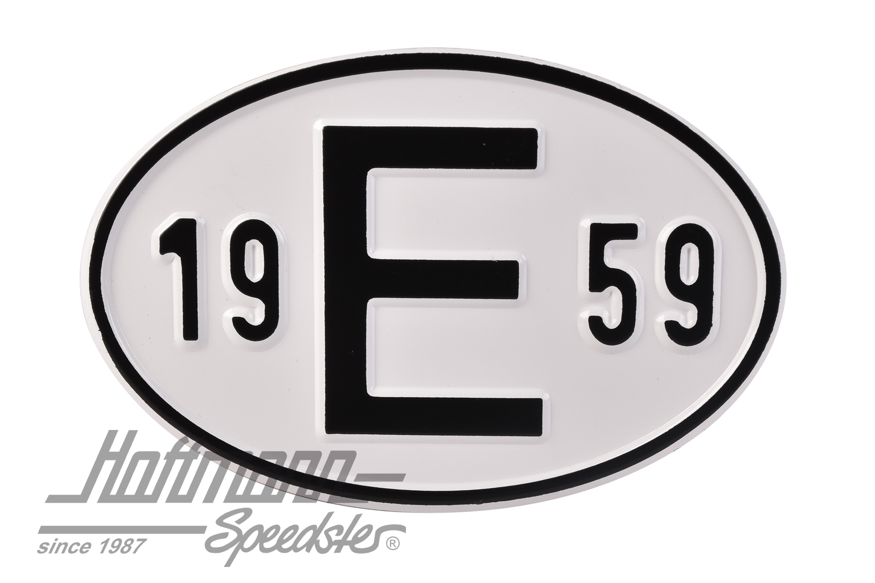 Targa sigla internazionale "E" ( Spagna), "1959", alluminio |  | 020-2403-59