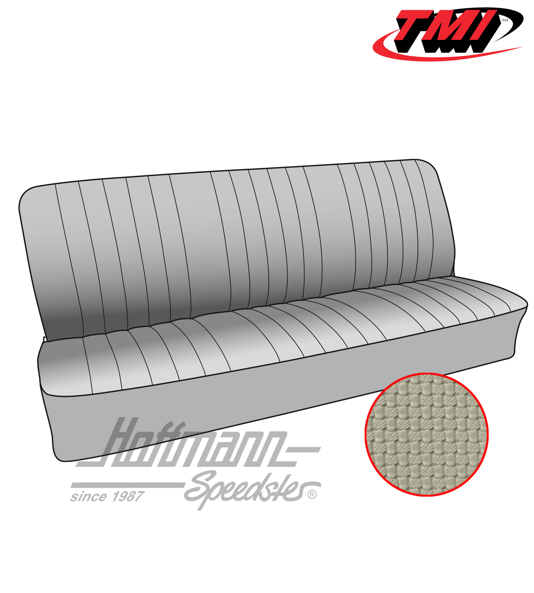 Coprisedile, panca posteriore, 50-67, bianco antico | 43-2121-05 | 098-0670-50