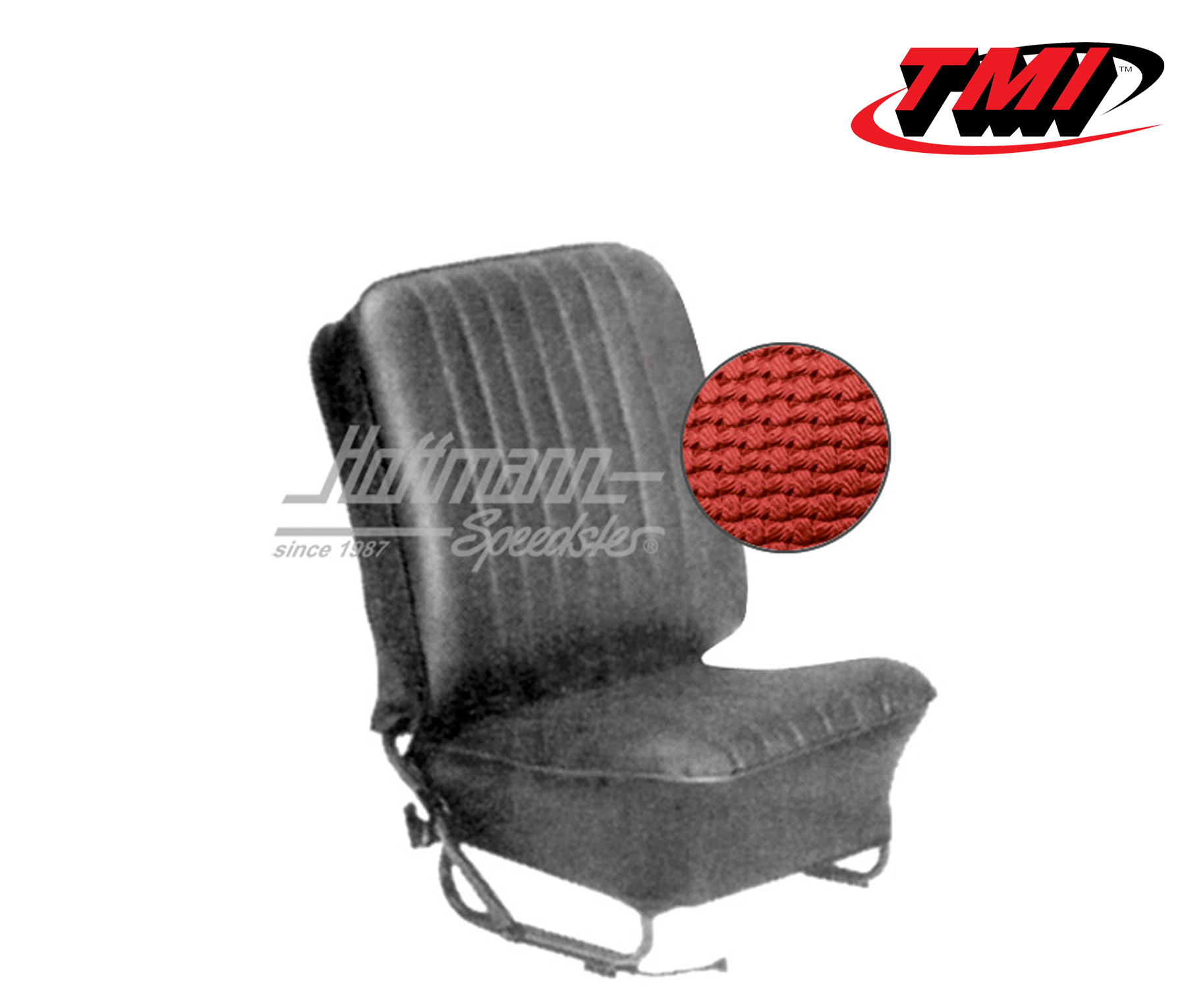 Coprisedili, Cabriolet, 57-64, tessuto di cestino, rosso | 43-1322-07 | 055-6610