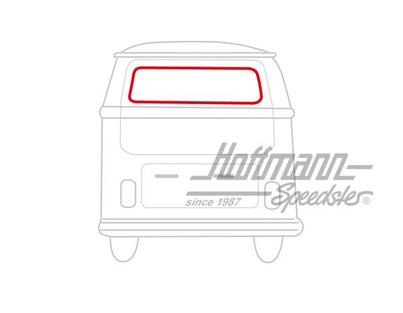 Guarnizione lunotto, Furgone T1/T 2, con scanalatura | 241 845 521 E | 089-0068