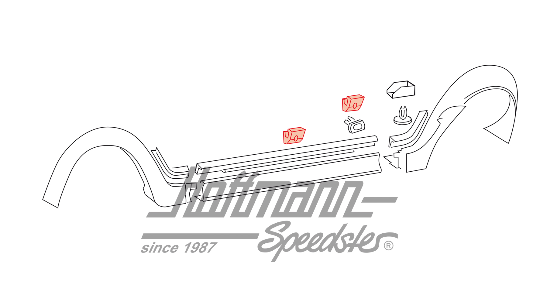 Clips, rivestimento poggiapiedi, grande (24 pezzi)                                                  