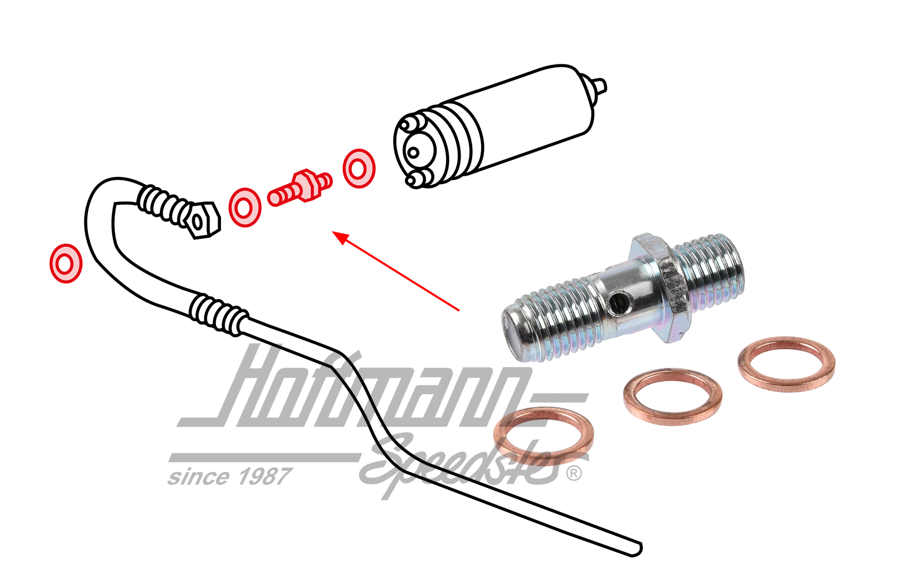 Valvola di connessione, pompa della benzina
, 964/993                                              