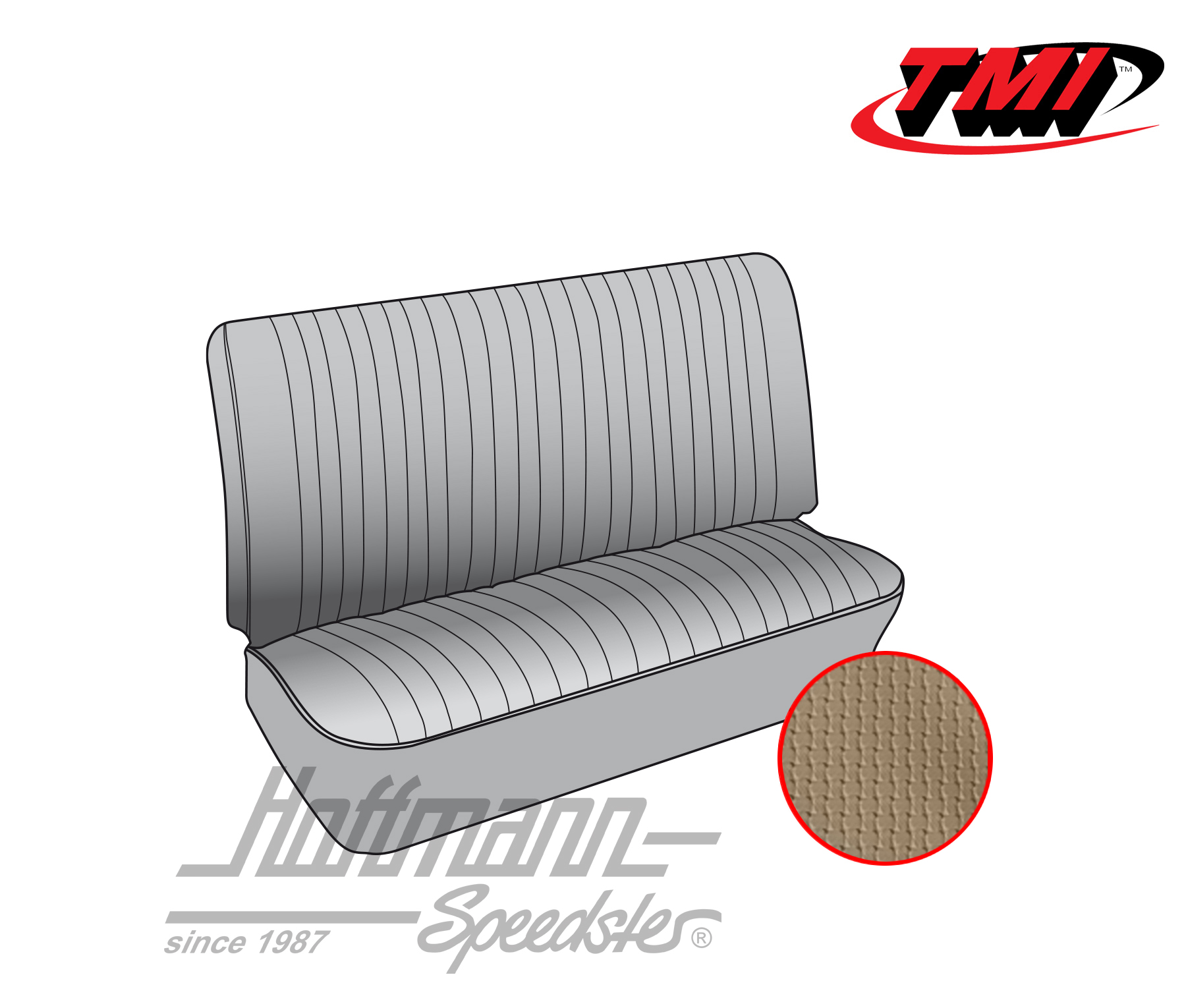 Coprisedile, panca centrale, 3/4, 73-79, nero | 43-2123-04 | 098-0659-30