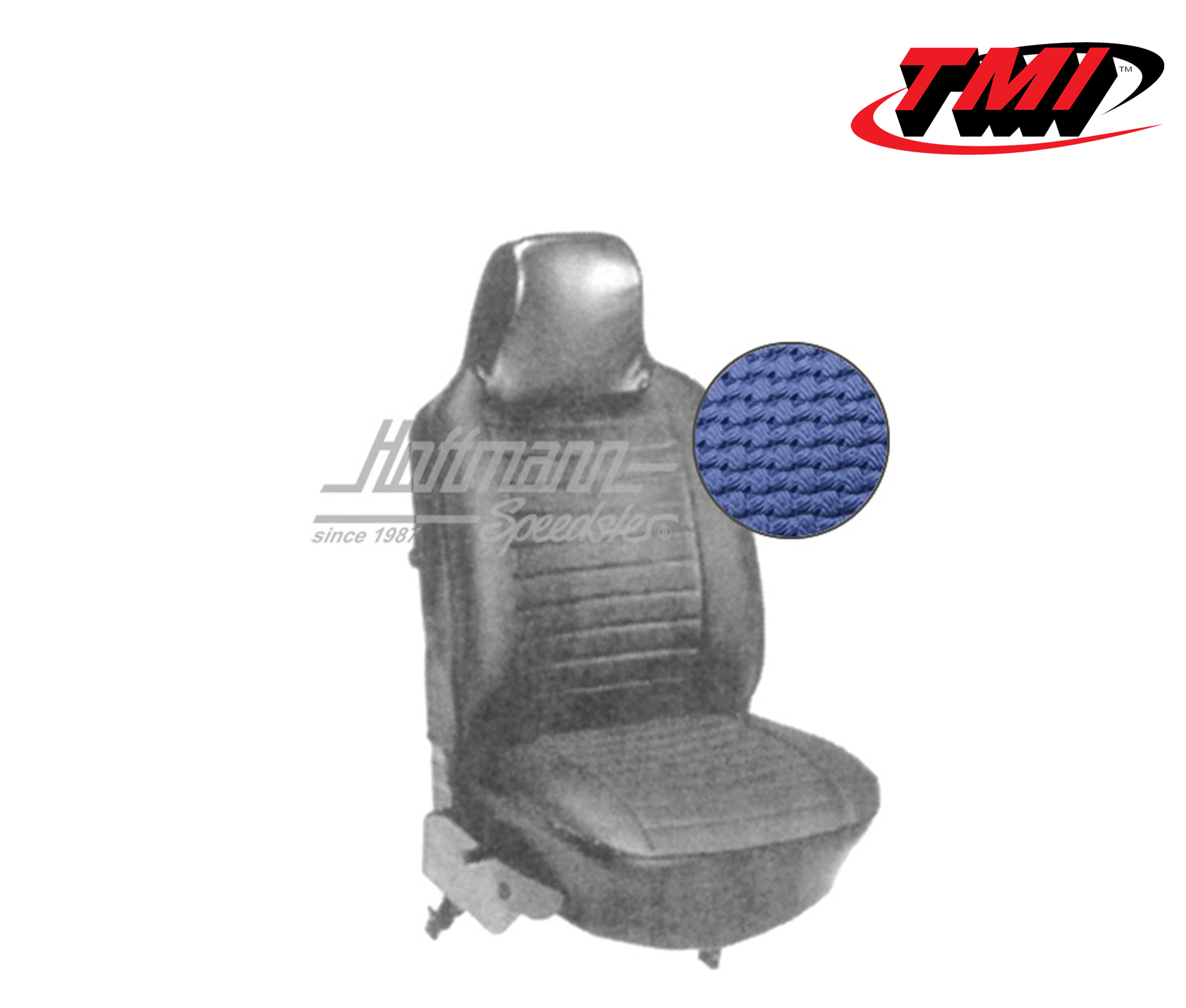 Coprisedili, Cabriolet, 73-76, tessuto di cestino, blu, | 43-1327-08 | 055-6320