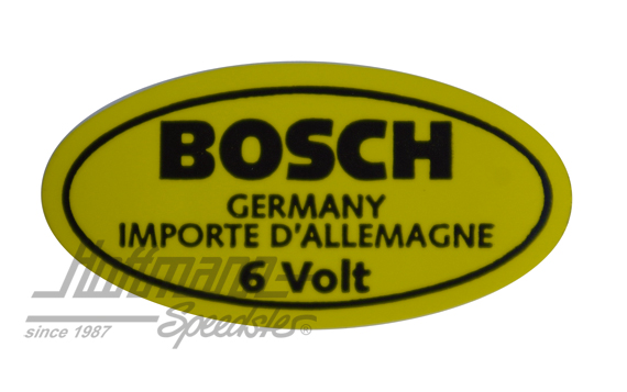 Adesivo "6 Volt", bobina accensione, -7.67 | AC 853 951 | 021-0193