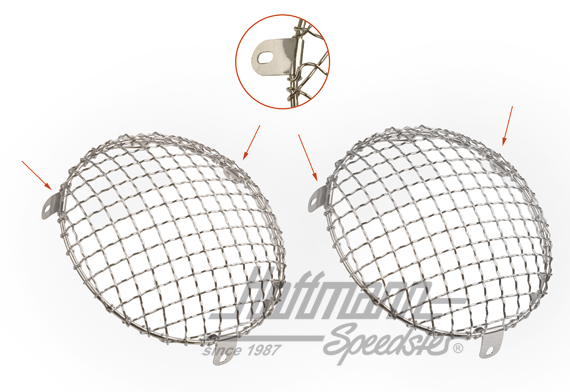 Griglia protezione caduta massi, fanale , 8.67- | HG 001 68VW | 020-4453-15