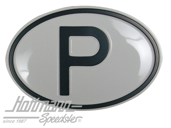 Targa sigla internazionale "P" (Polonia), alluminio |  | 020-2405