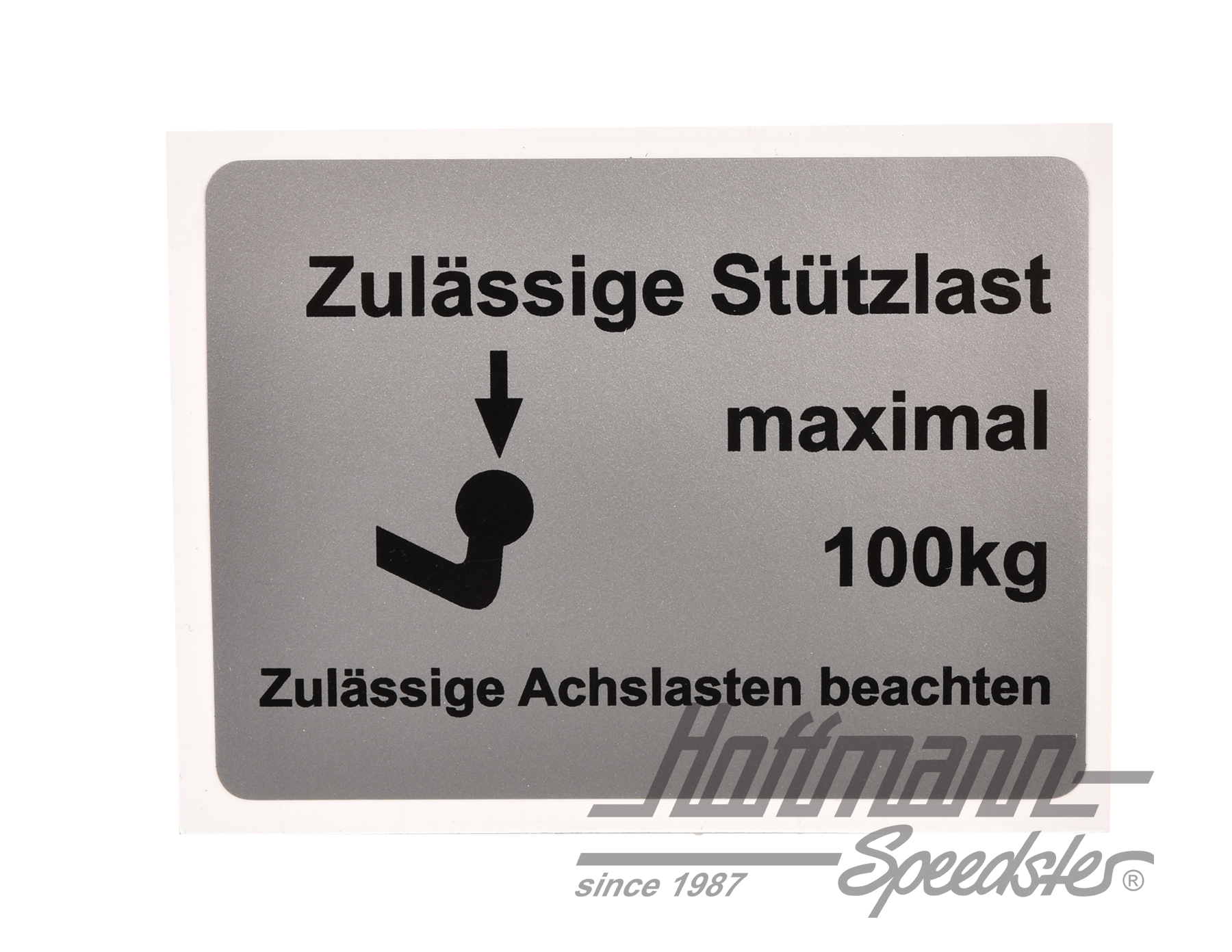 Adesivo "Zulässige Stützlast", 100kg | 010 092 21A C | 021-0199-14