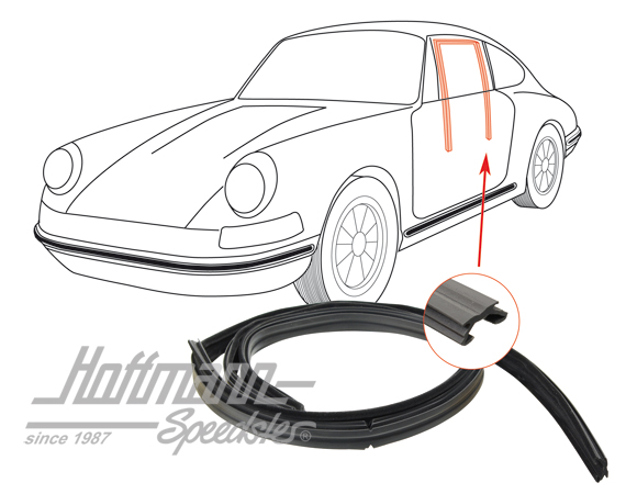 Profilo guida, cristallo a manovella, 911 Coupé | 911 542 905 00 | 515-0960-10