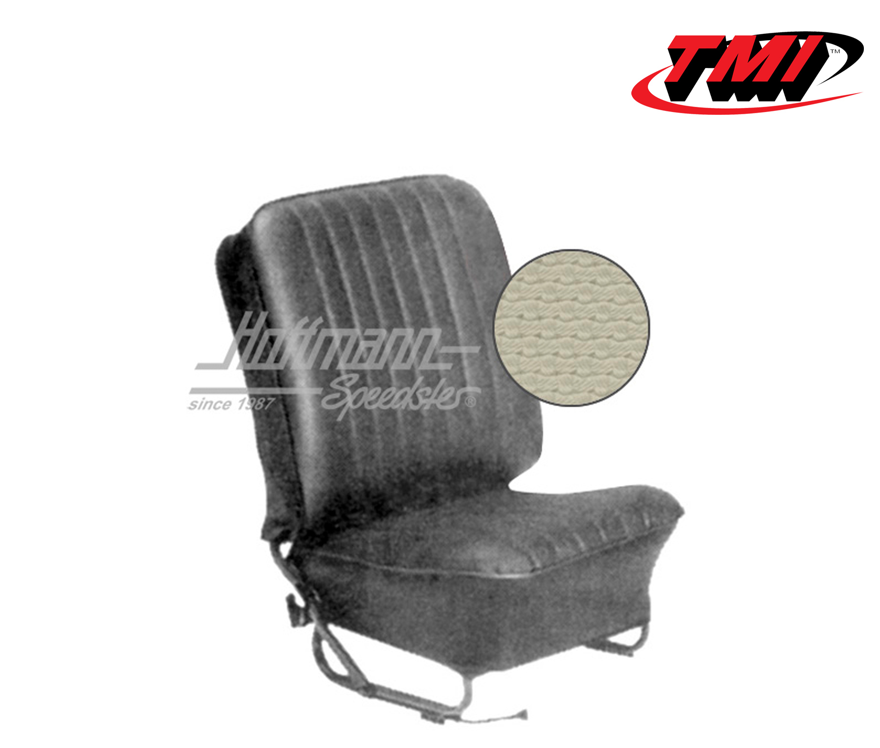 Coprisedili, Cabriolet, 57-64, tessuto di cestino, bianco antico | 43-1322-05 | 055-6650