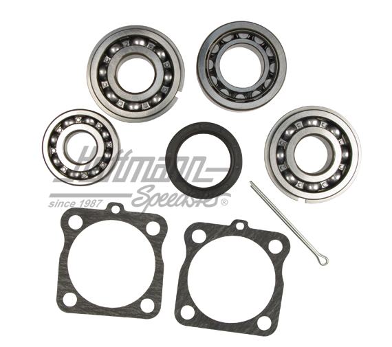 Set cuscinetto ruota, posteriore, Furgone T1, completo, 63-67                                       