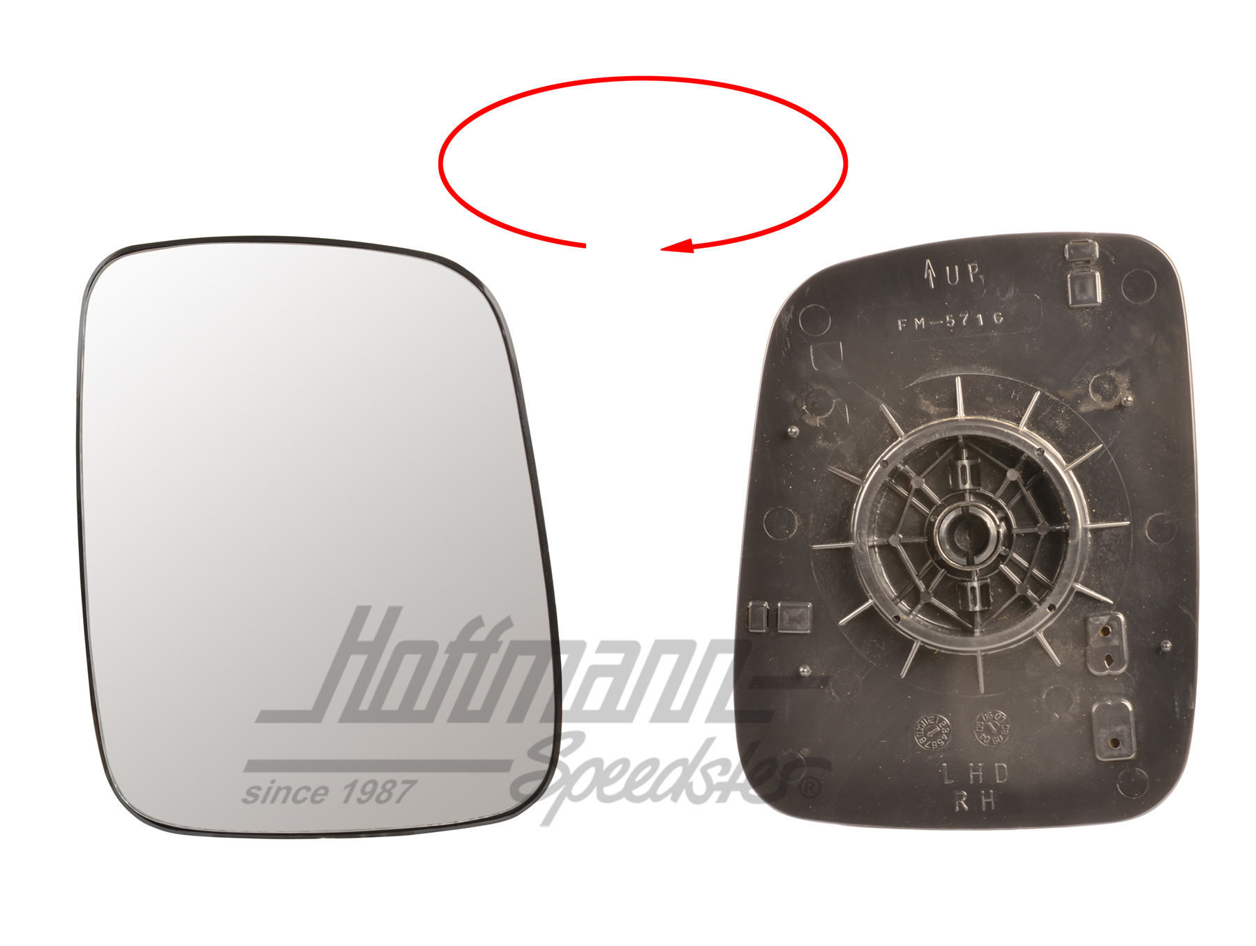 Vetro per specchio, convesso, destra | 701 857 522 L | 408-6710-02