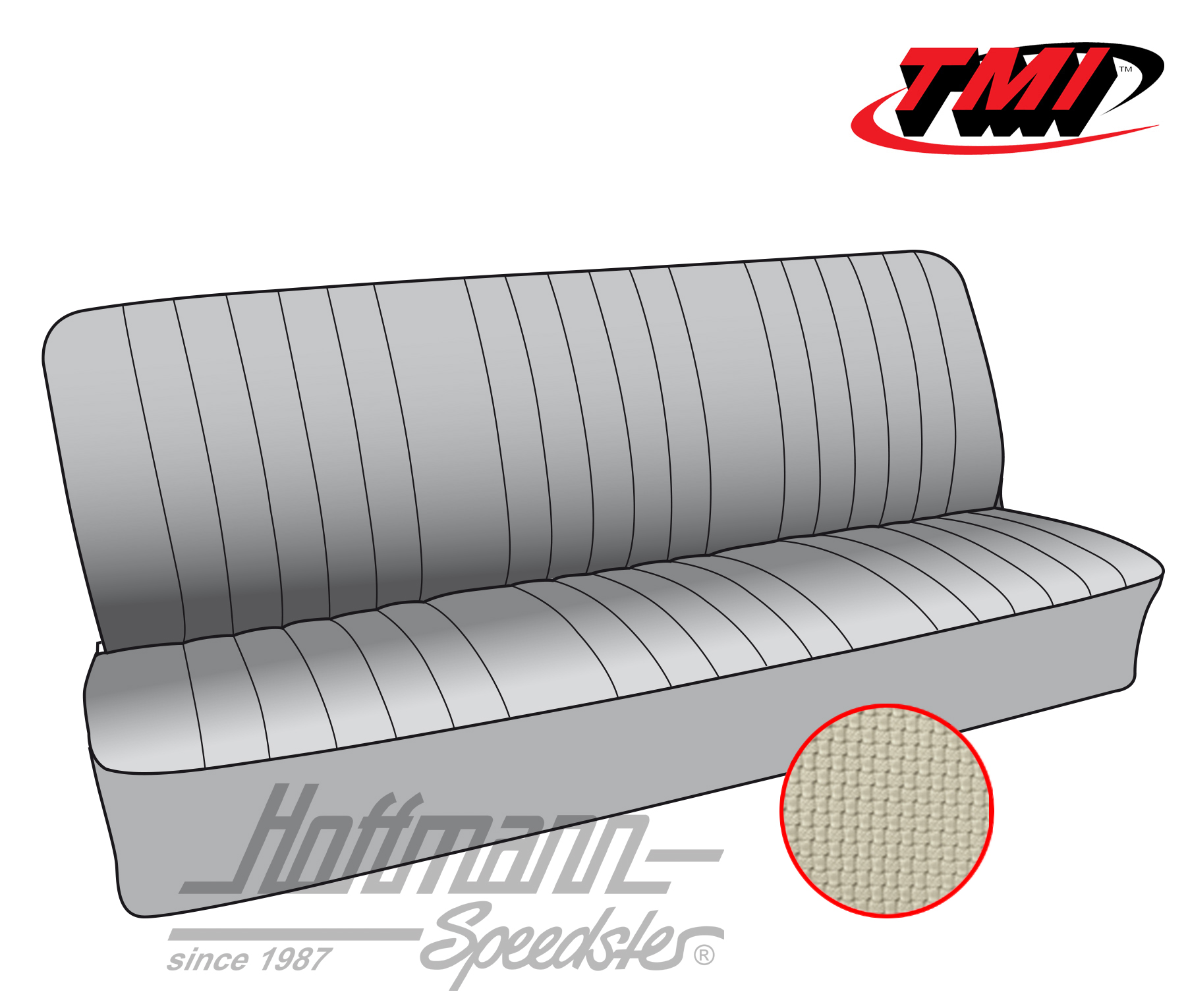 Coprisedile, panca posteriore, 67-73, bianco antico | 43-2122-05 | 098-0672-50