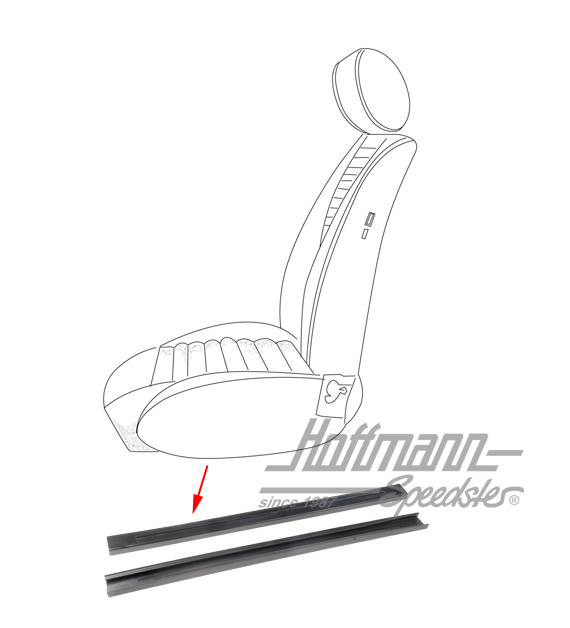 Guida sedile, plastica, 8.70-7.72 | 113 881 213 | 055-5018