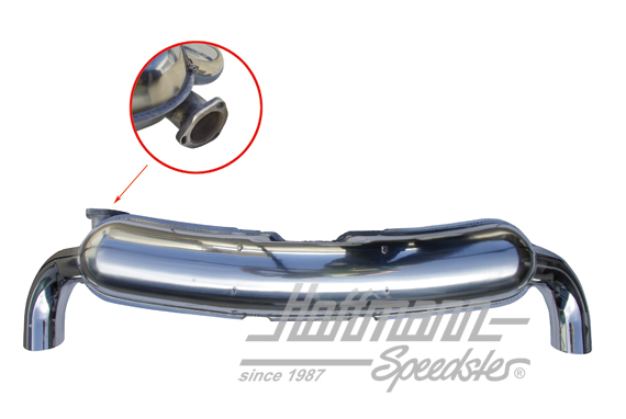 Silenziatore scarico, acciaio inossidabile, 2 x 84mm, 75-89                                         