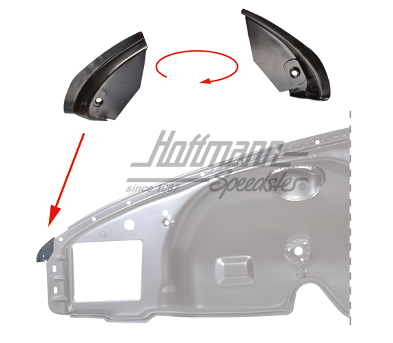 Lamiera angolo
, anteriore, piccola, 911, 65-73, sinistra | 901 501 303 00 | 590-0069-01