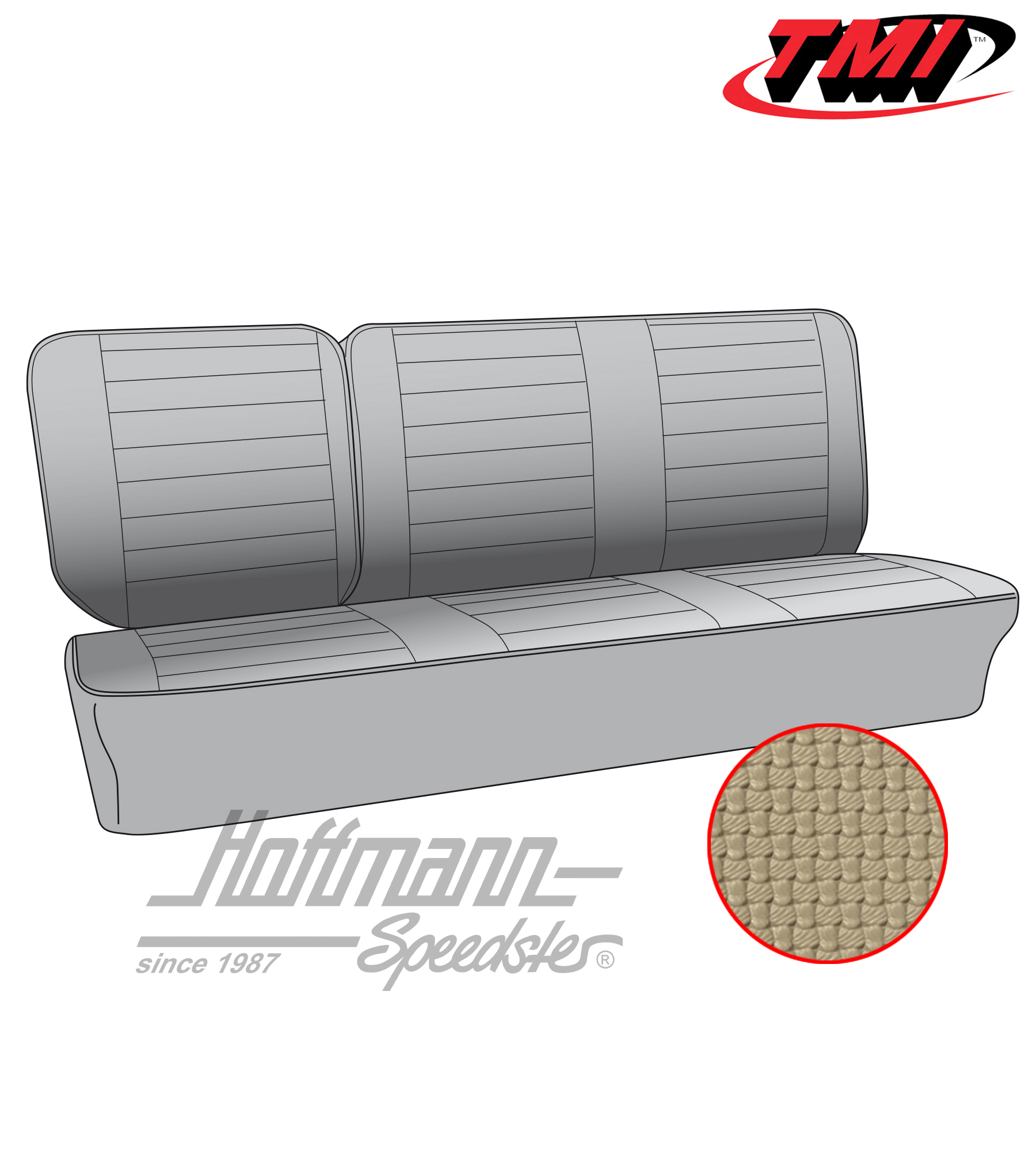 Coprisedile, panca centrale 1/3, 73-79, beige | 43-2126-04 | 098-0655-30