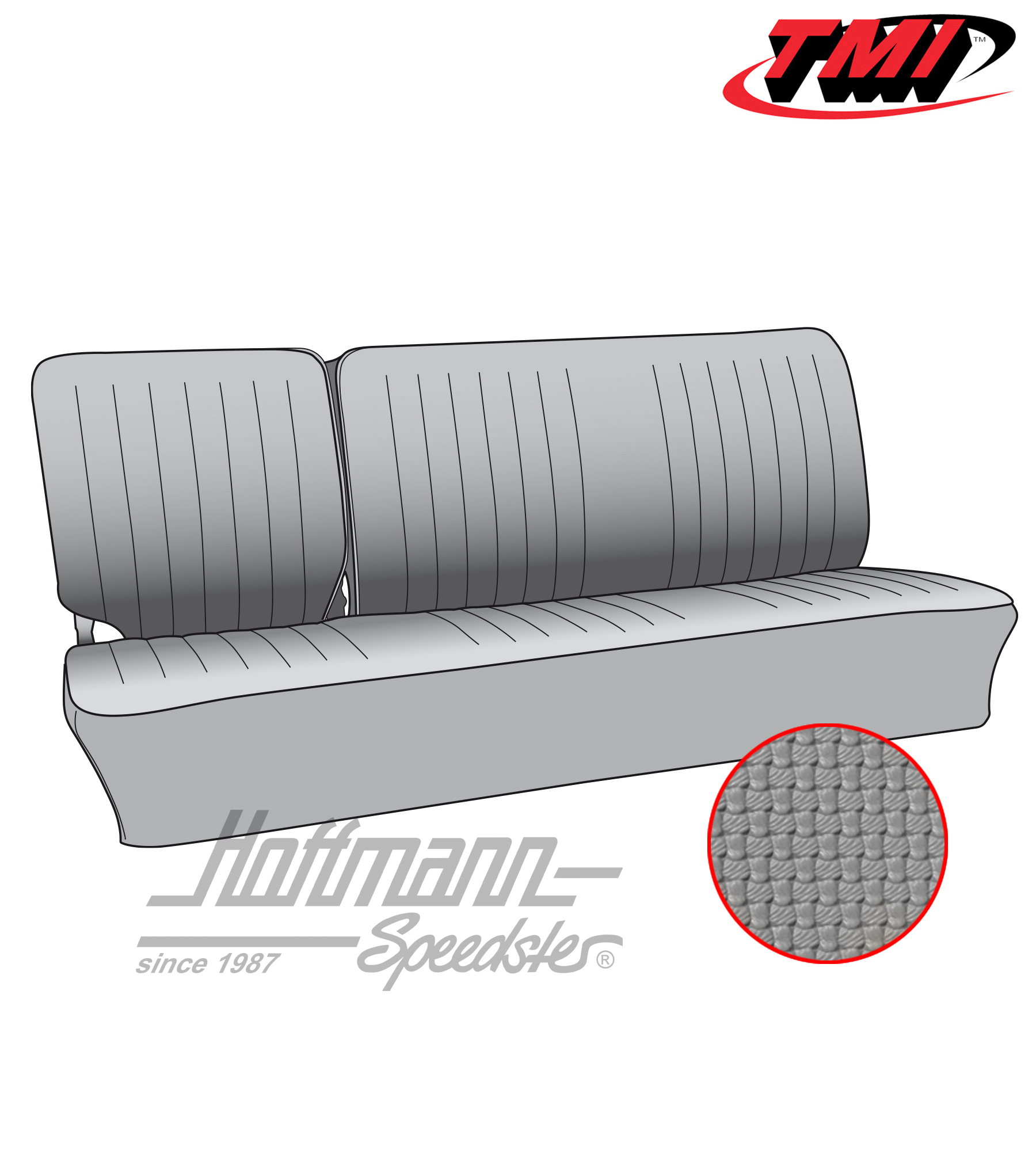 Coprisedile, panca centrale 1/3, 67-73, grigio | 43-2129-06 | 098-0653-35