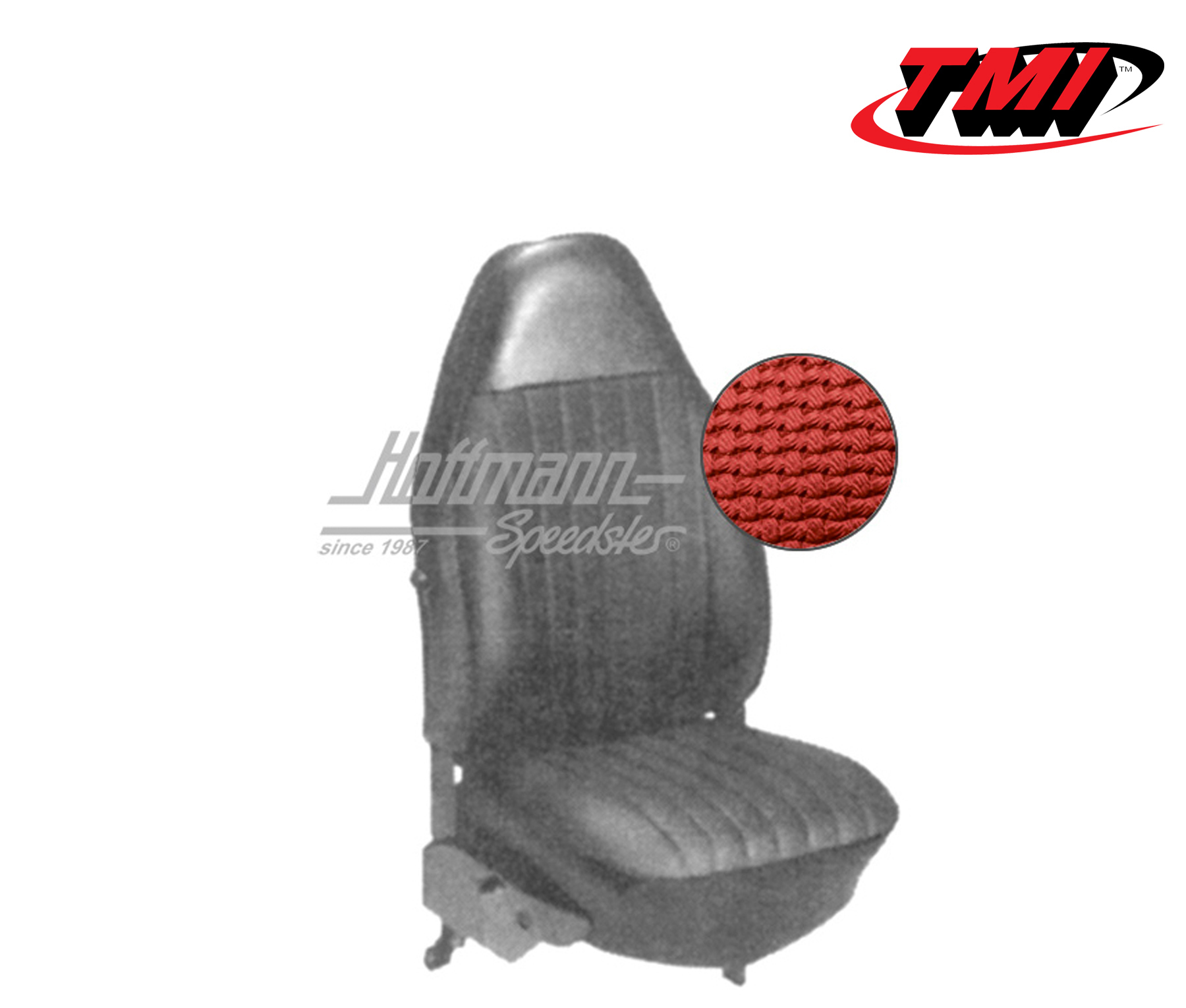 Coprisedili, Cabriolet, 72-73, tessuto di cestino, rosso | 43-1326-07 | 055-6210