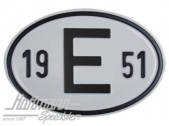 Targa sigla internazionale "E" ( Spagna), "1951", alluminio |  | 020-2403-51