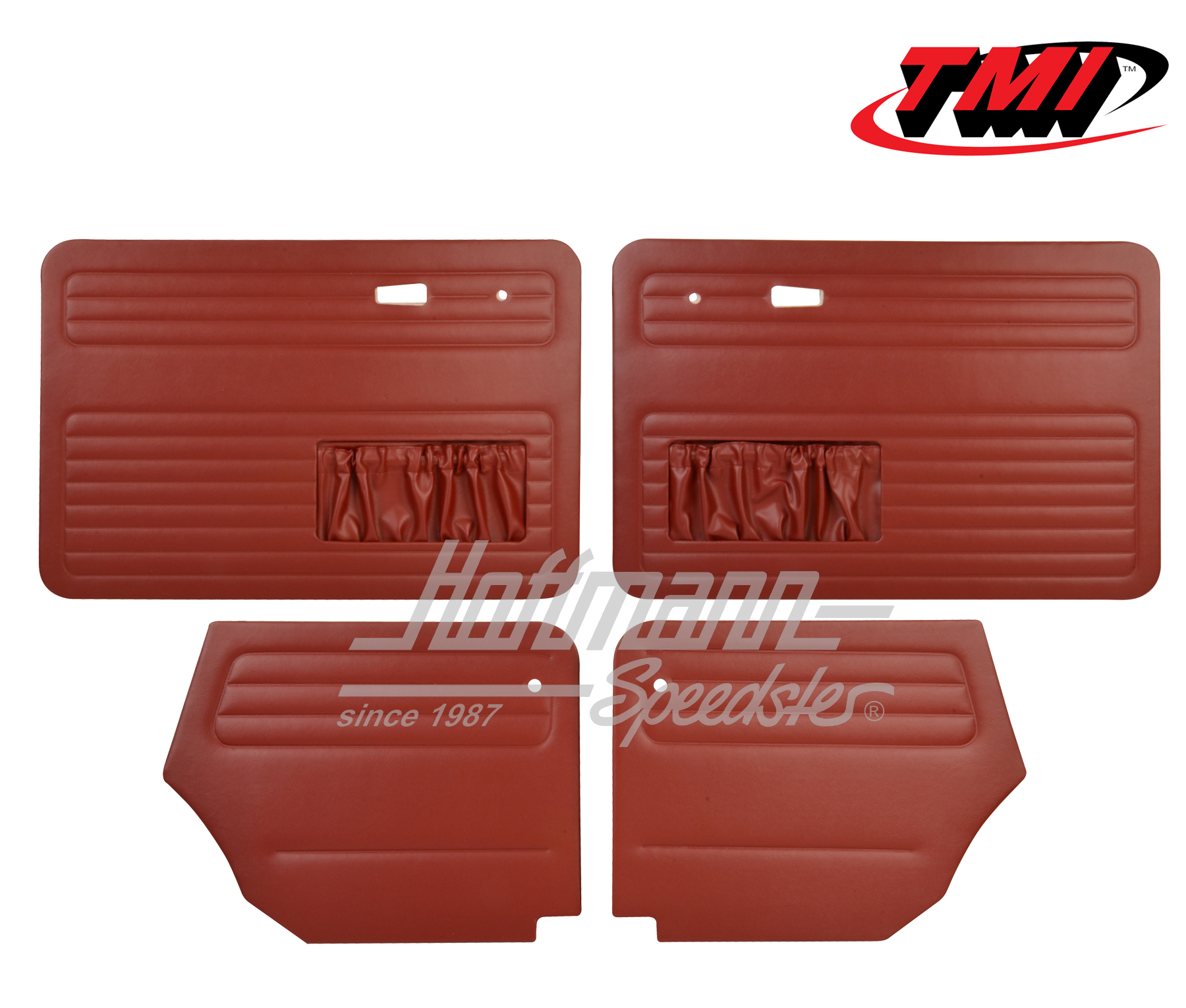 Pannelli per portiera e laterali, Maggiolino Cabriolet, 66-72, rosso | 10-1329-17 | 055-7576