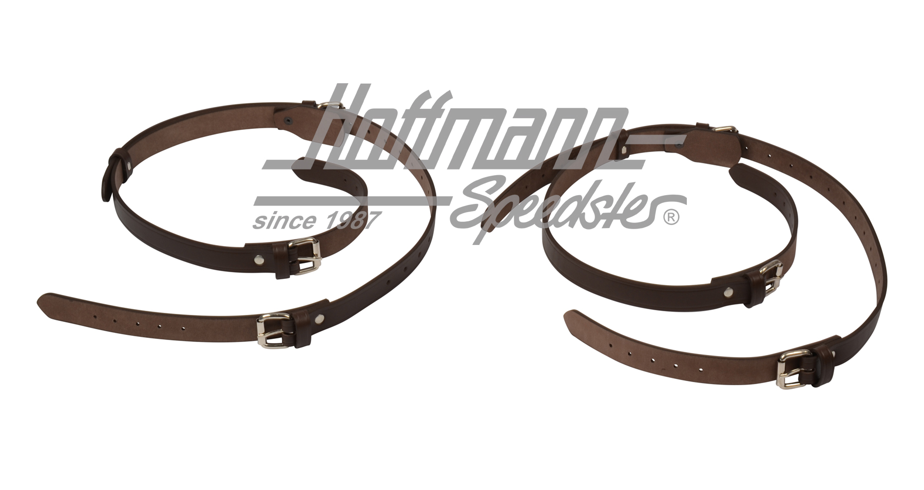 Set di cinghie in pelle, portapacchi, marrone | 644 801 953 02 BR | 510-8920-10