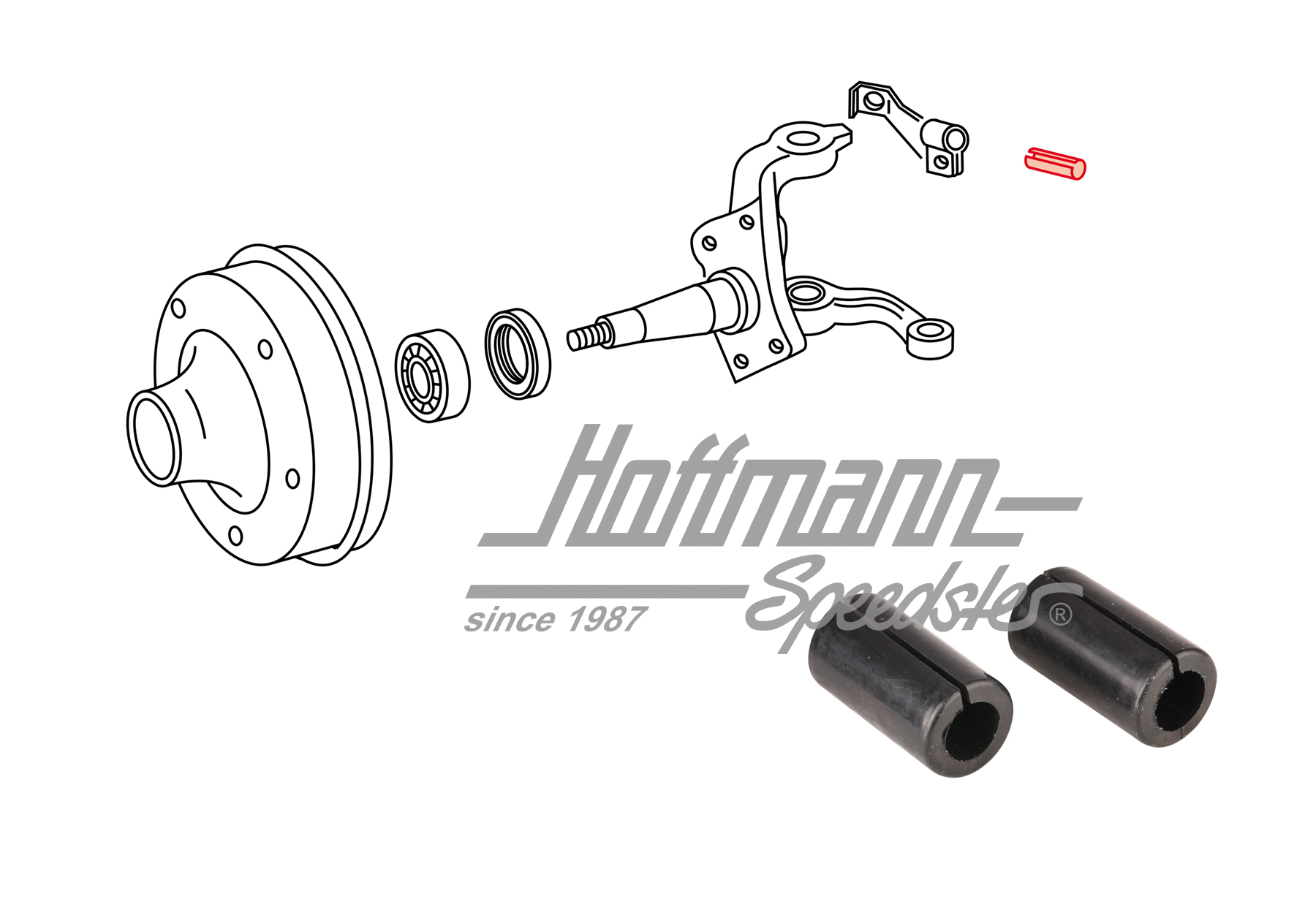 Manicotti, tubo freno, anteriore, Furgone T1 | 211 405 339 | 089-3038-24