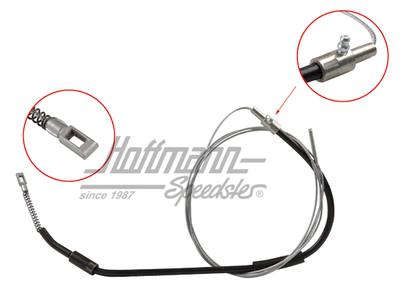 Cavo del freno a mano, Furgone T1, 55-59, 3168 mm | 211 609 701 B | 089-2688-13
