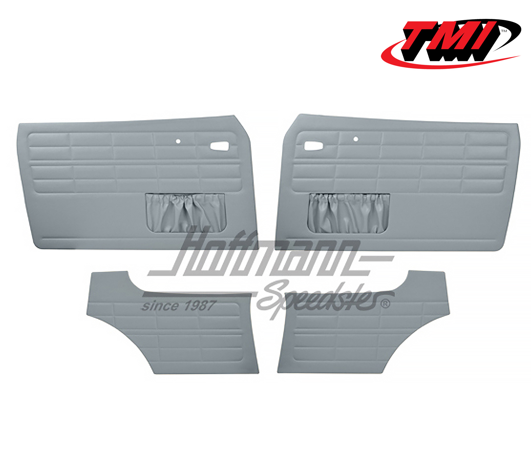Rivestimento portiera e laterali, Karmann Ghia Coupé, 8.63-, grigio | 10-1525-16 | 066-0012-03