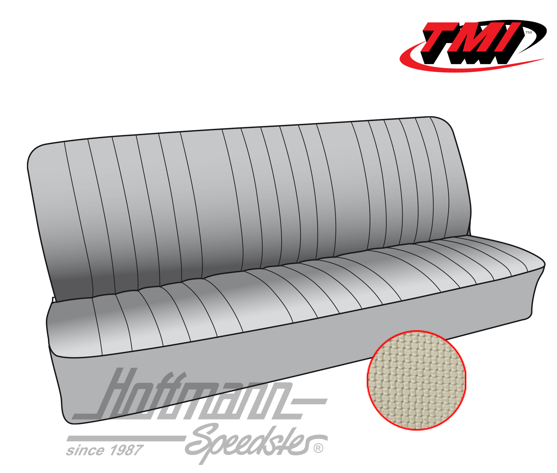 Coprisedile, Doppia Cabina, posteriore, 58-64, bianco antico | 43-2127-05 | 098-0685-50