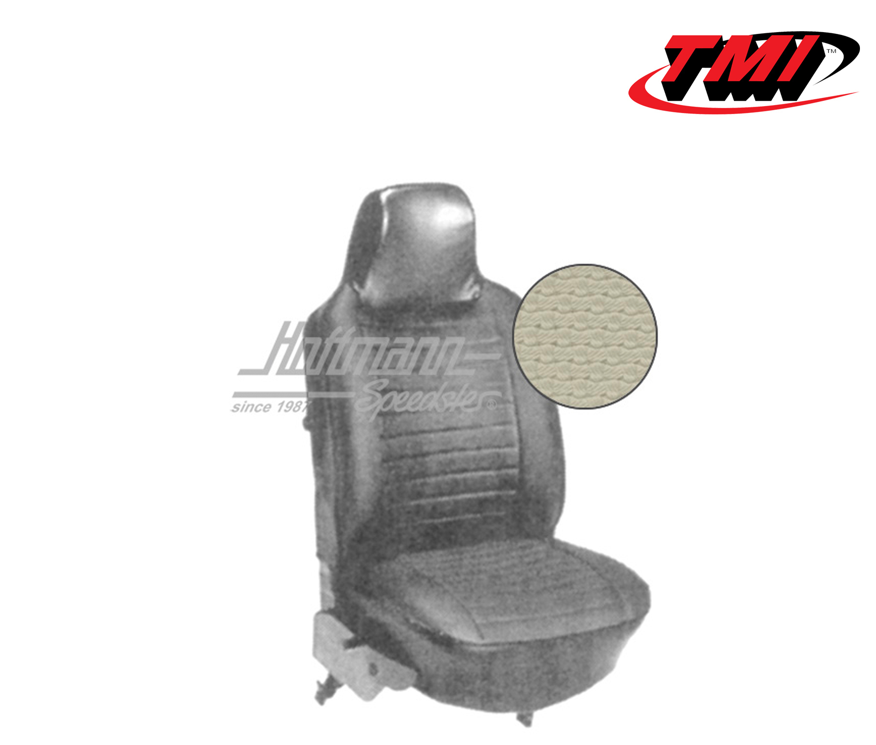 Coprisedili, Berlina, 73-76, tessuto di cestino, bianco antico | 43-1128-05 | 055-5350