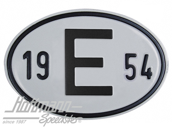 Targa sigla internazionale "E" ( Spagna), "1954", alluminio |  | 020-2403-54