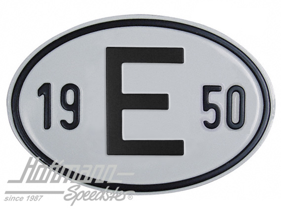 Targa sigla internazionale "E" ( Spagna), "1950", alluminio |  | 020-2403-50