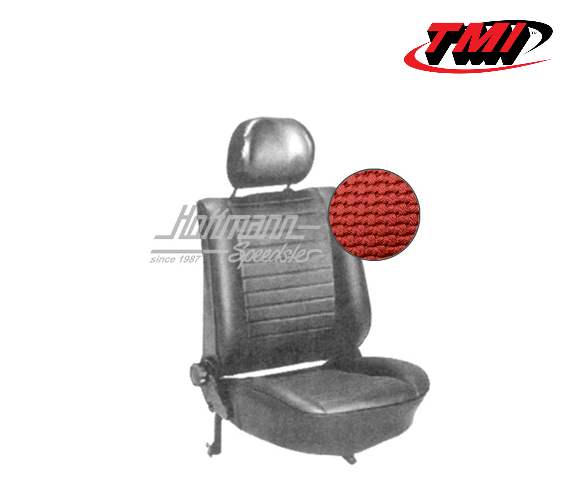 Coprisedili, Cabriolet, 8.76-, tessuto di cestino, rosso | 43-1328-07 | 055-6410