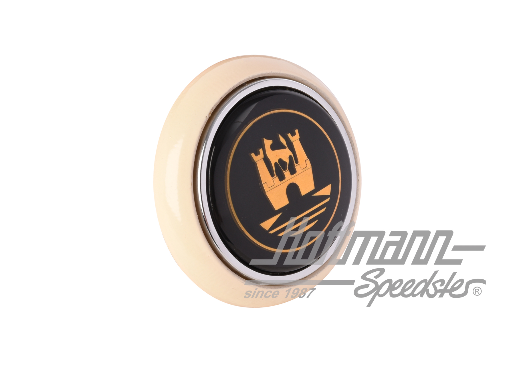 Pulsante clacson, bianco/nero/dorato, 55-67 | 211 951 669 IG | 020-1882-18