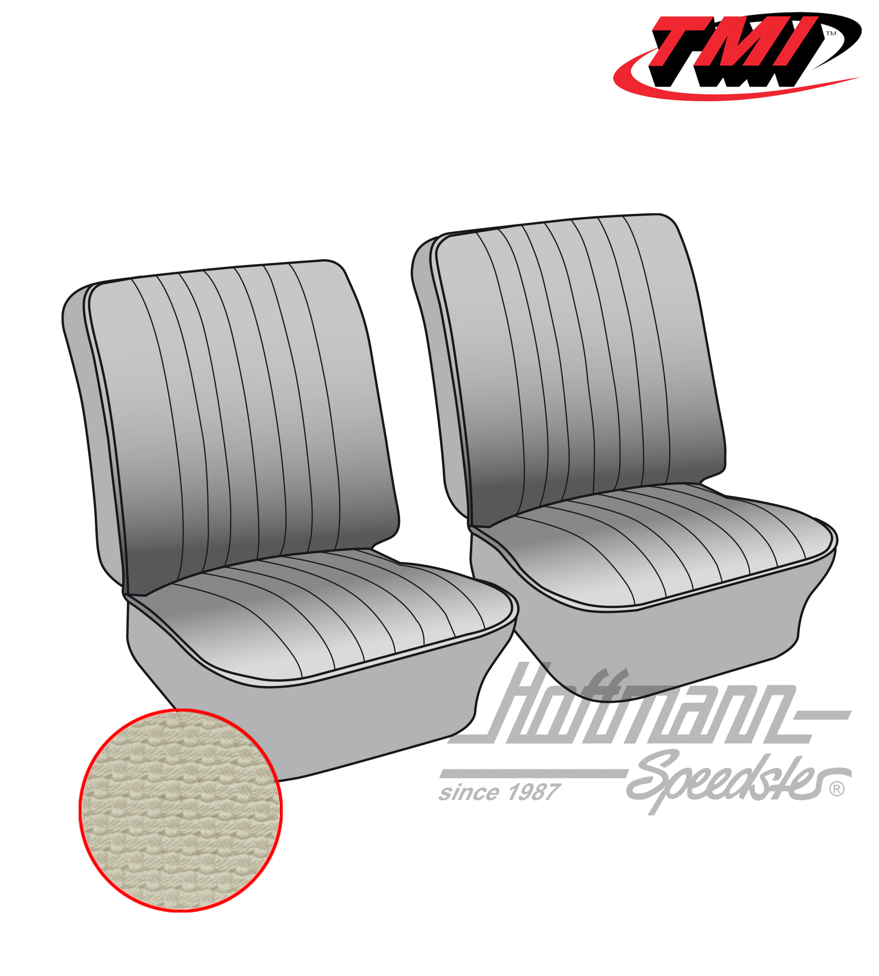 Coprisedile, panca anteriore, 62-67, bianco antico | 43-2112-05 | 098-0602-50