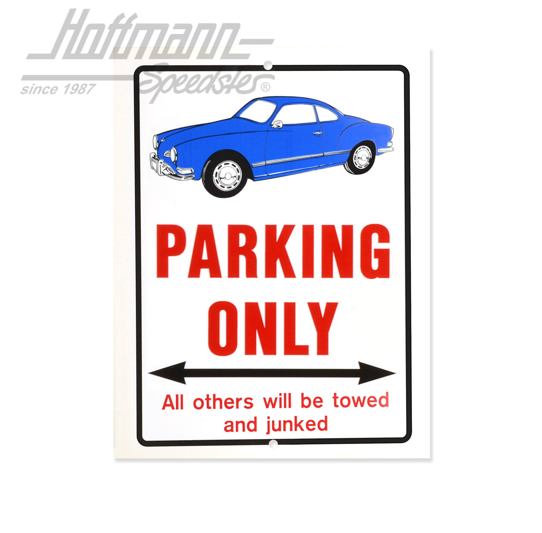 Cartello "PARKING ONLY", Karmann Ghia, blu | 15-1031-0 | 021-0175-30