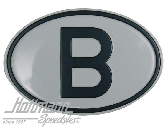 Targa sigla internazionale "B" ( Belgio), alluminio |  | 020-2397