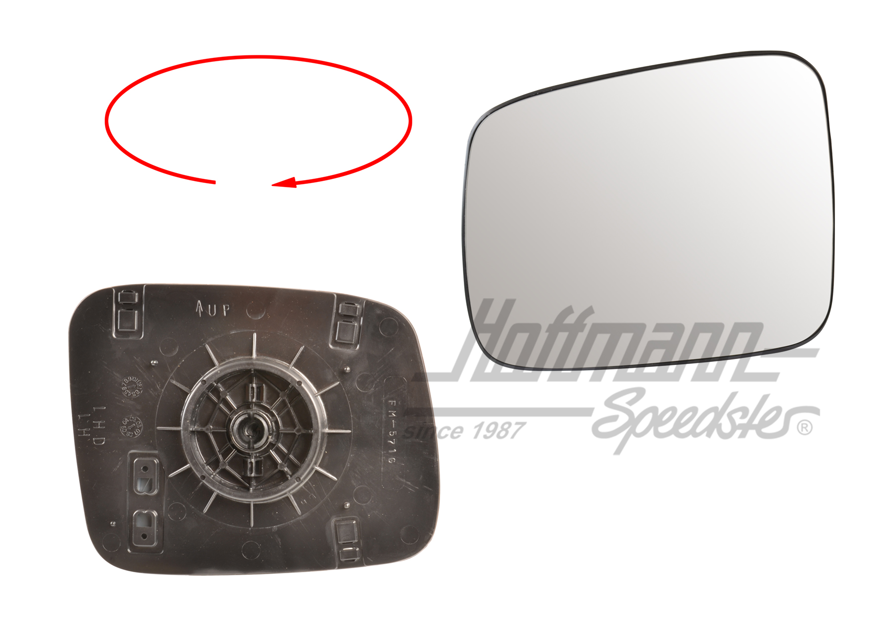 Vetro per specchio, piatto, sinistro | 701 857 521 J | 408-6710-01