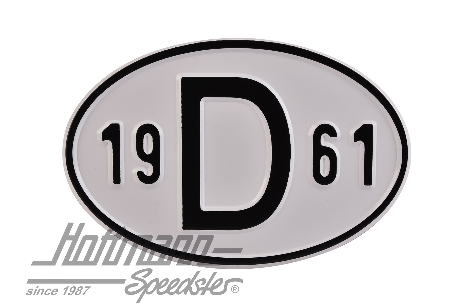 Targa sigla internazionale "D" (Germania), "1961", alluminio |  | 020-2396-61