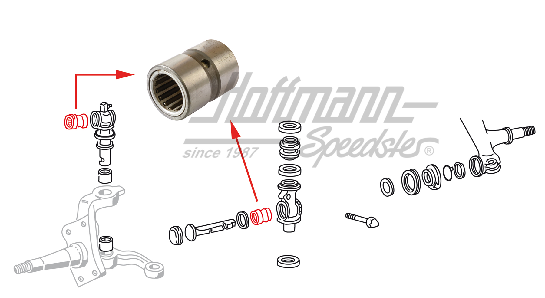 Cuscinetto a rullini, perno di spallamento 22 mm | 211 405 421 A | 089-3040-26