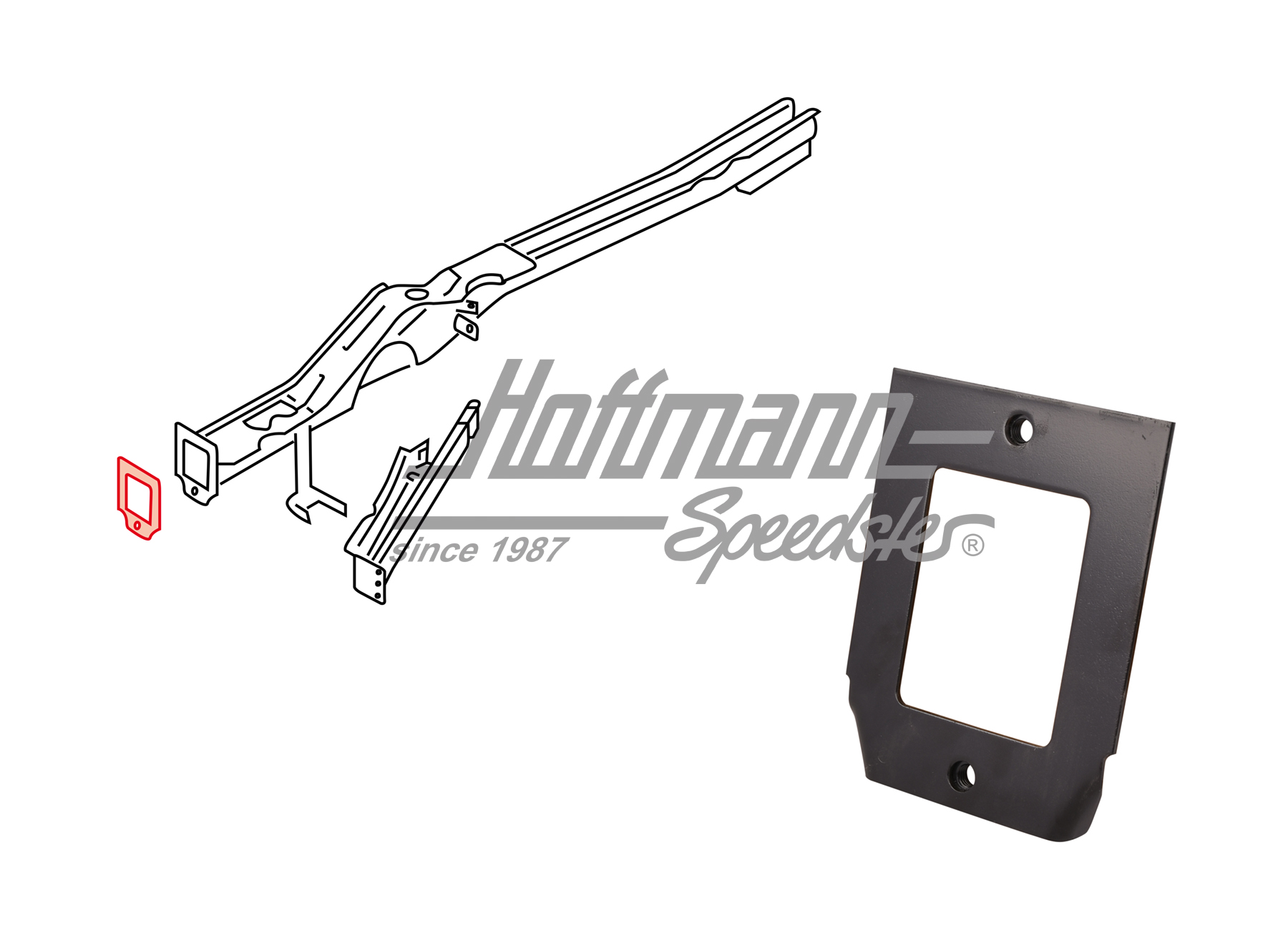 Lamiera di bloccaggio, longherone,
 anteriore, sinistra | 701 803 601 | 408-8900-31