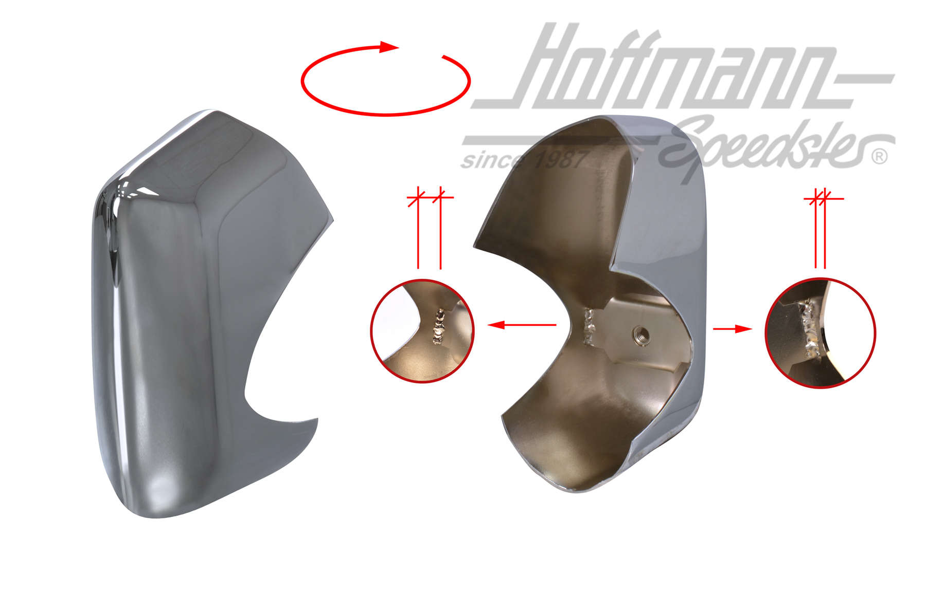 Rostro paraurti, anteriore sinistra / posteriore destra | 141 707 155 E | 060-6500-25