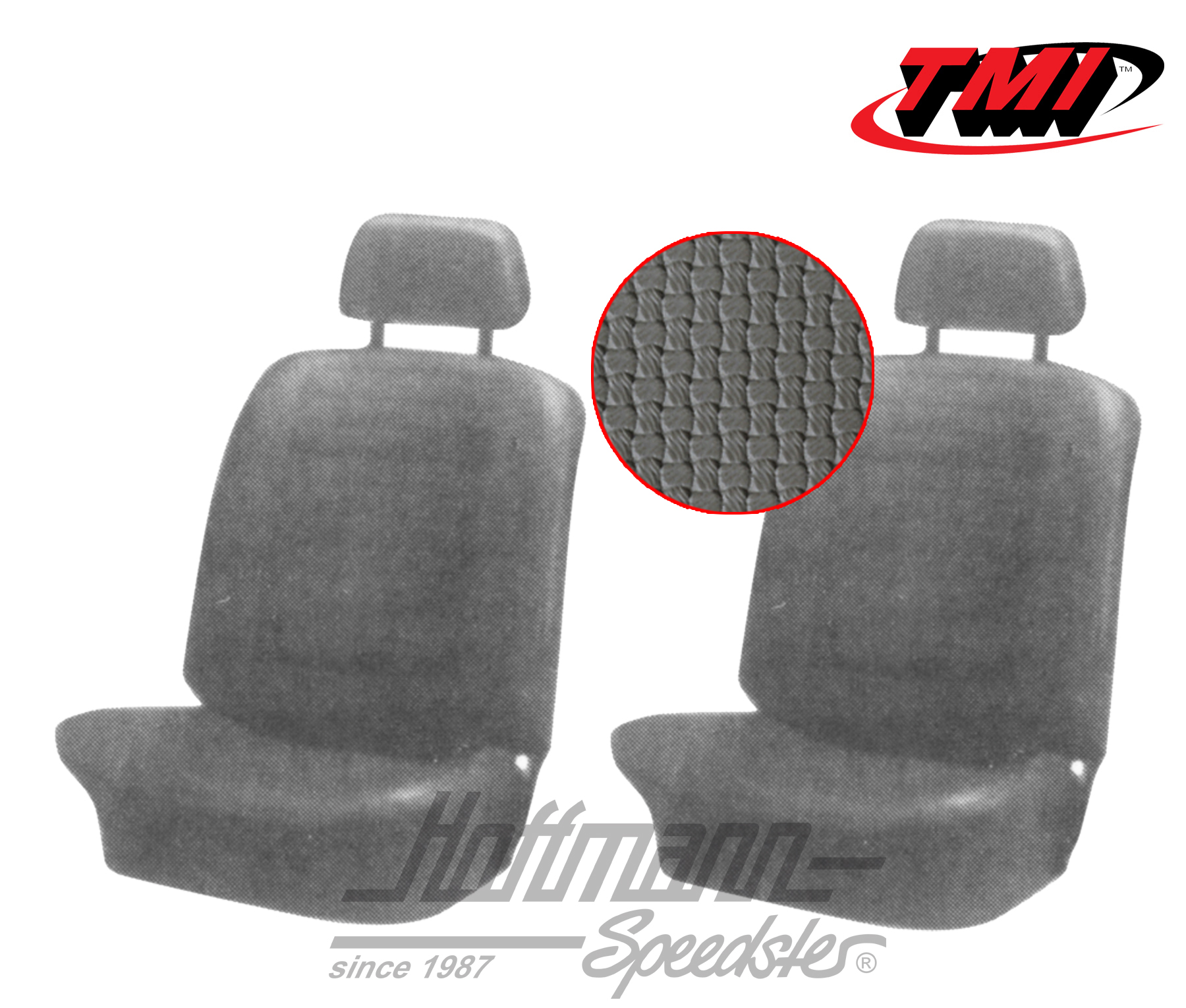 Coprisedile, Karmann Ghia, anteriore, 71-74, grigio | 43-1507-06 | 066-0076-35