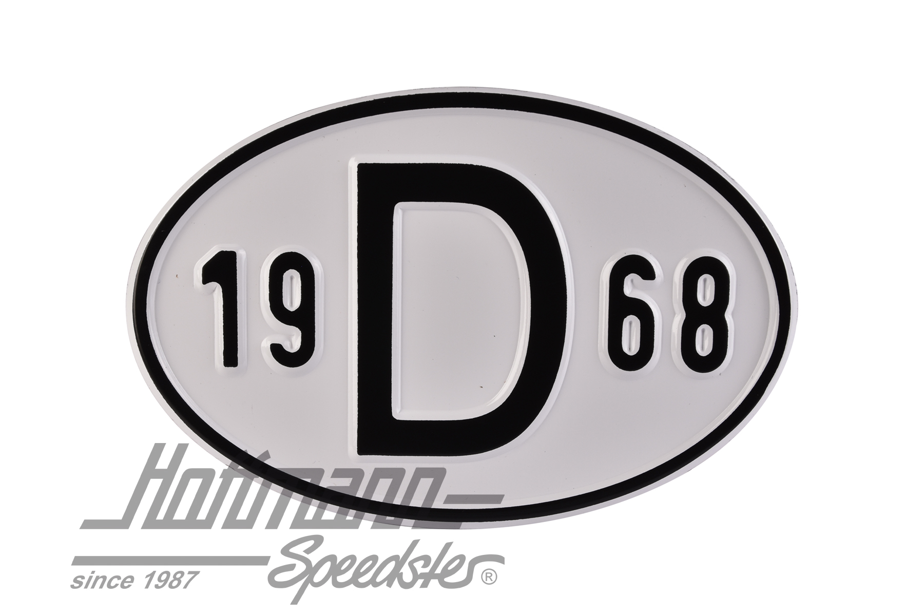 Targa sigla internazionale "D" (Germania), "1968", alluminio |  | 020-2396-68