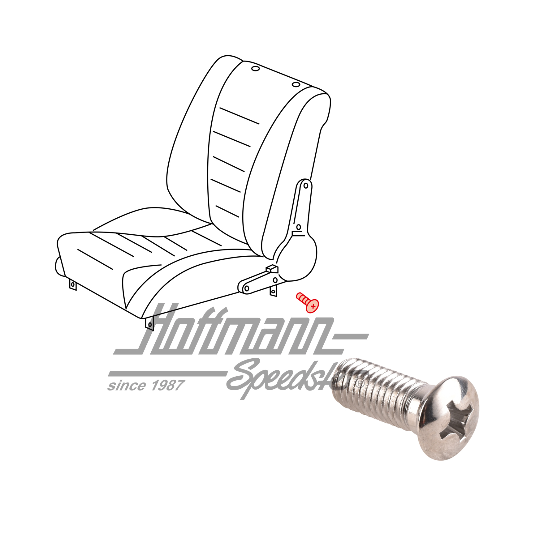 Vite, copertura sedile
, sedile Recaro | 911 521 126 00 | 580-0718-84
