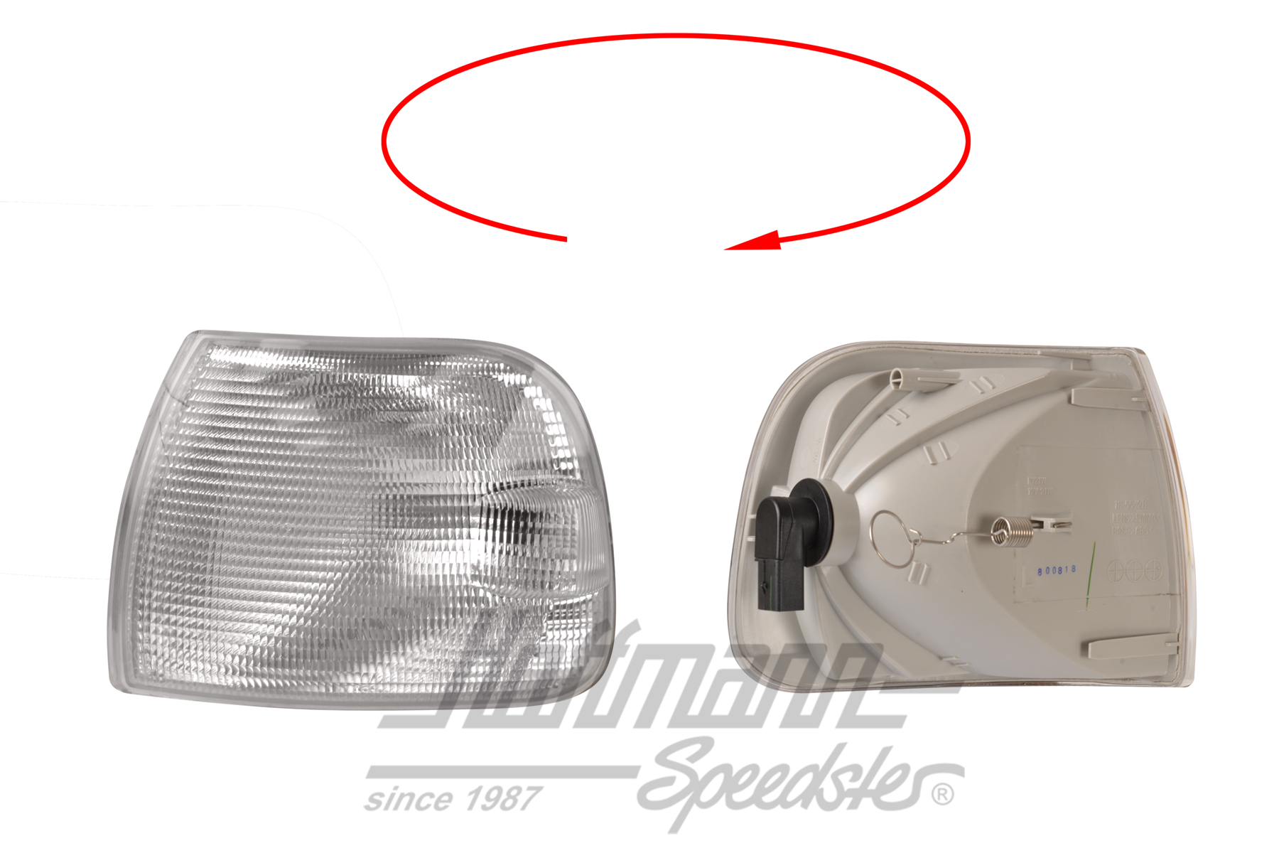 Lampeggiatore
, anteriore, bianco, sinistra (lungo) | 7D0 953 041 F | 409-3760-41