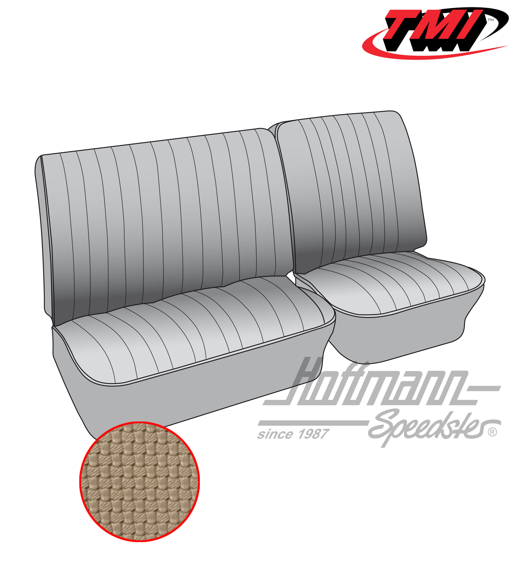 Coprisedile, panca anteriore, 73-76, beige | 43-2117-04 | 098-0633-30